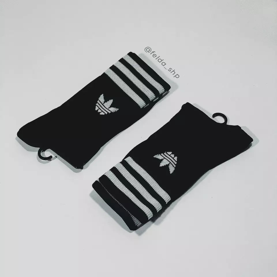 Medias blancas tres franjas negra/blanca | Unisex