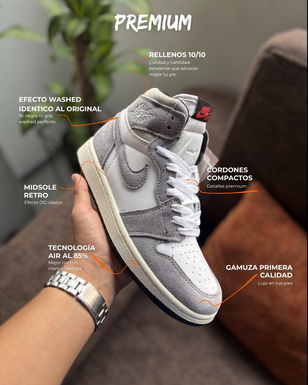 Air Jordan 1 Retro High OG Washed Black