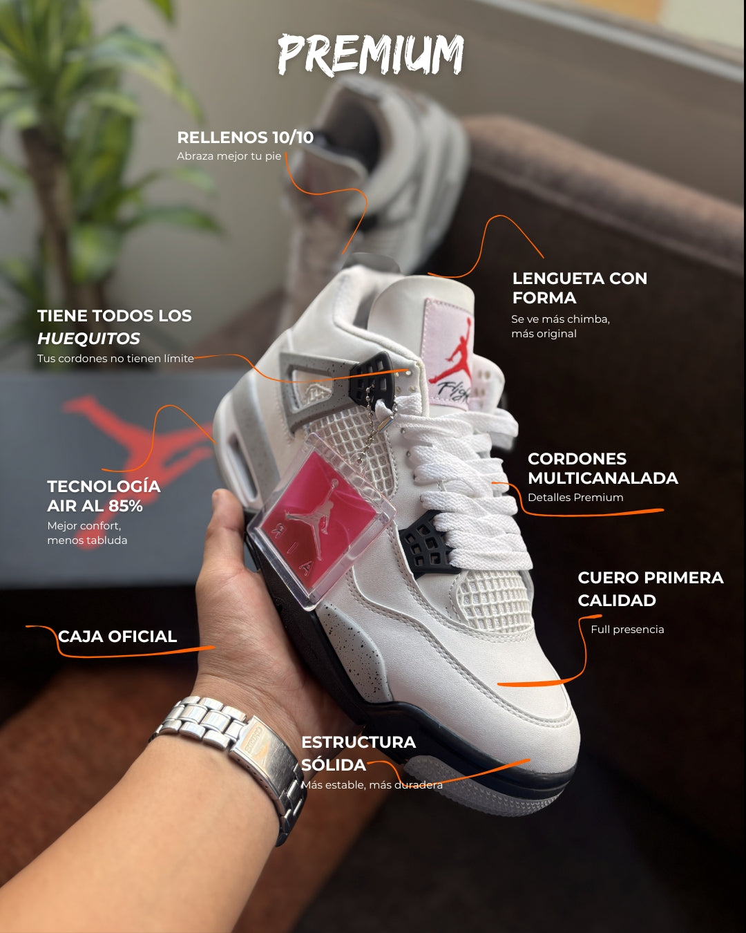 Nike Air Jordan Retro 4 White Cement