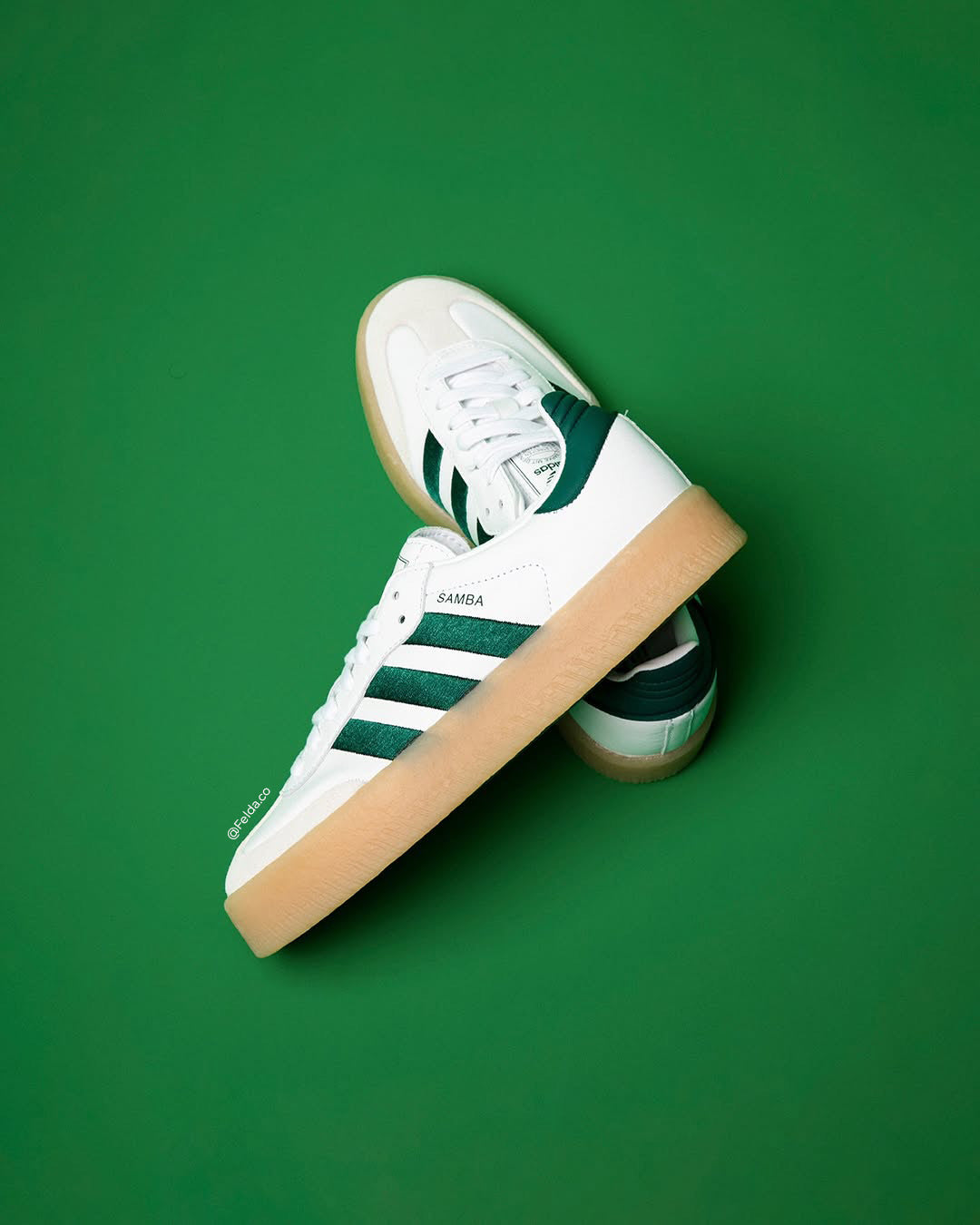 Adidas Sambae Cloud White Collegiate Green