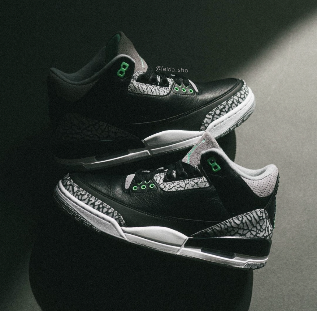 Nike Air Jordan Retro 3 Green Glow