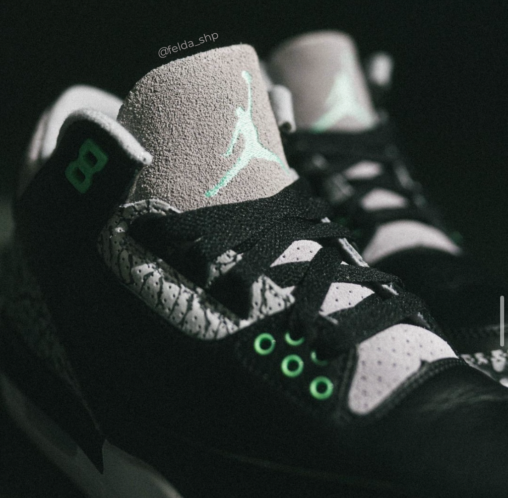 Nike Air Jordan Retro 3 Green Glow