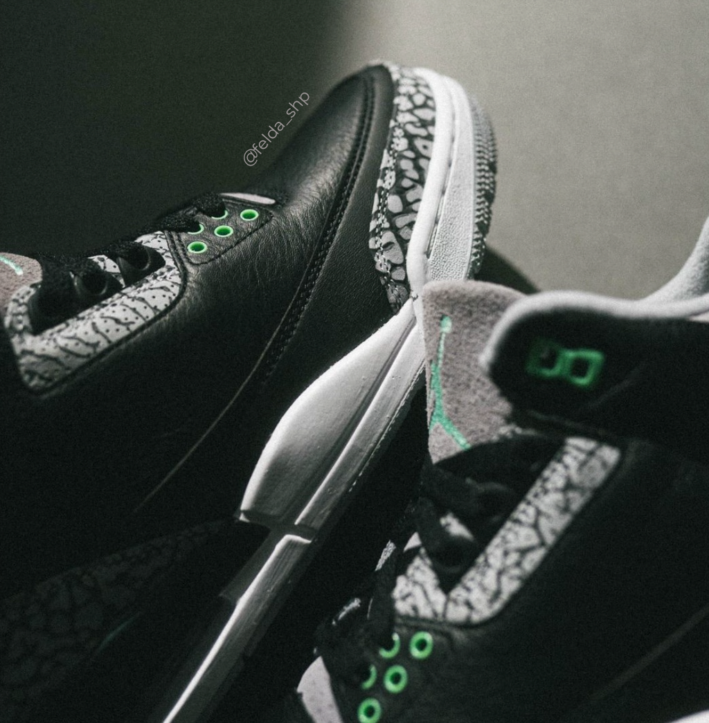 Nike Air Jordan Retro 3 Green Glow