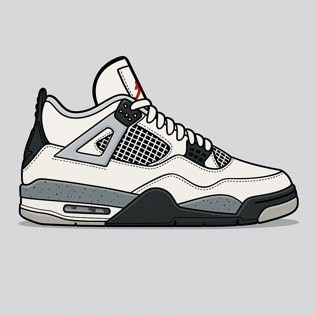 Air Jordan Retro 4 White Cement