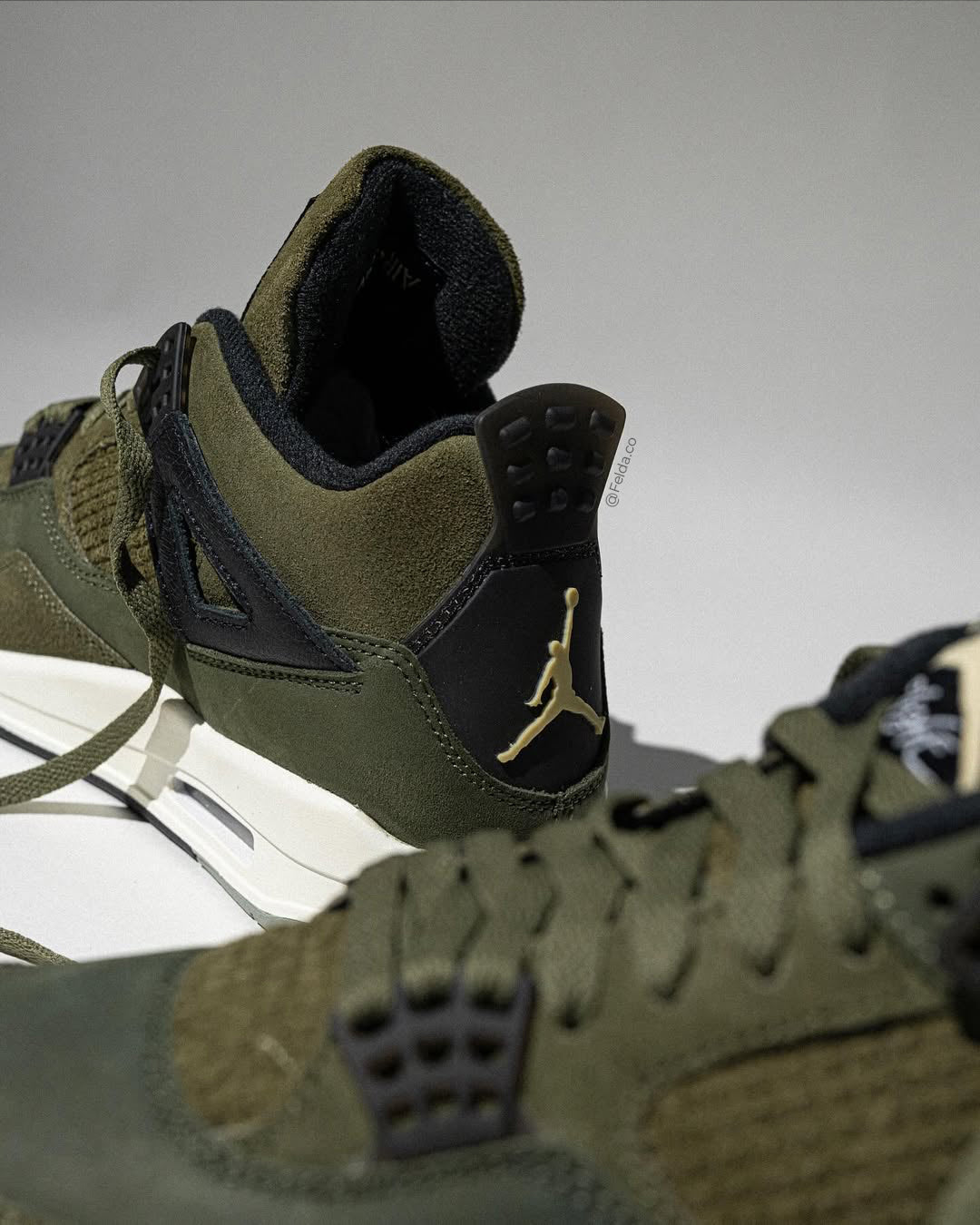 Nike Air Jordan Retro 4 Olive Green Gs