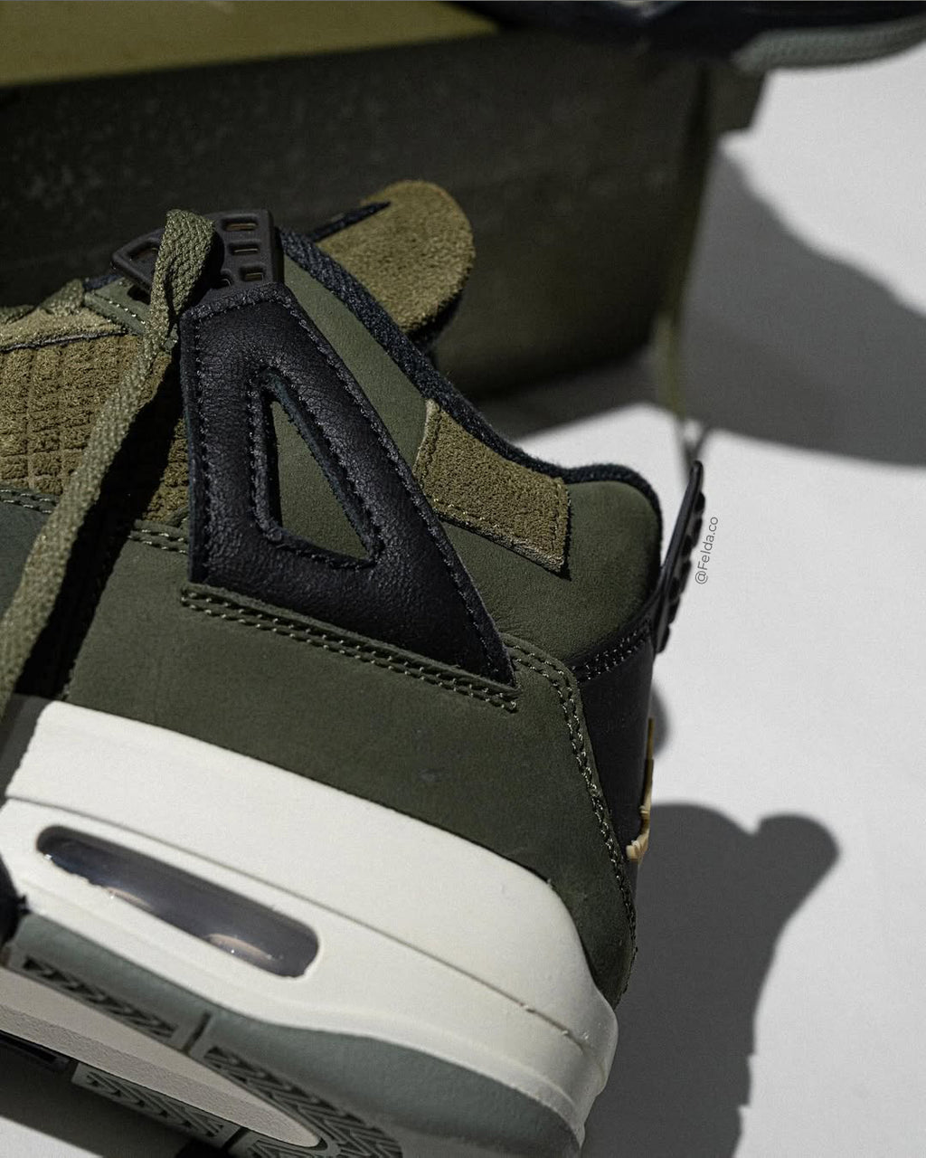 Nike Air Jordan Retro 4 Olive Green Gs