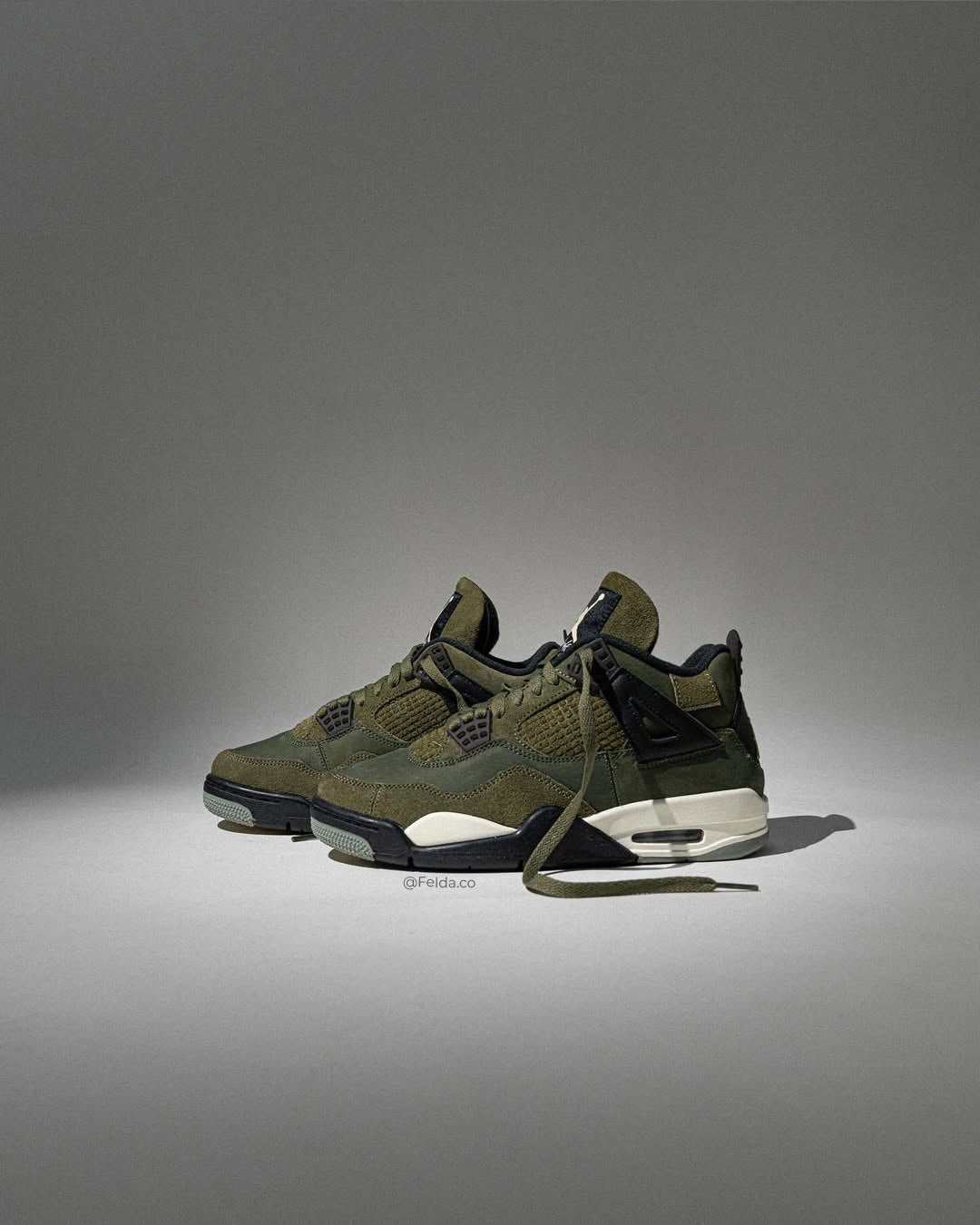 Nike Air Jordan Retro 4 Olive Green Gs