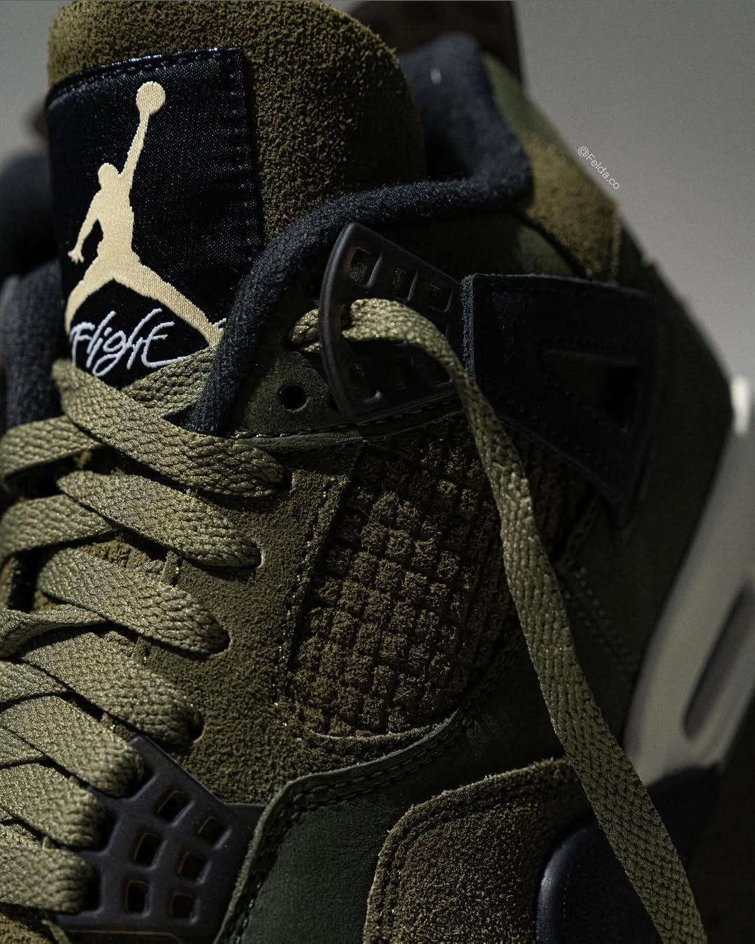 Nike Air Jordan Retro 4 Olive Green Gs
