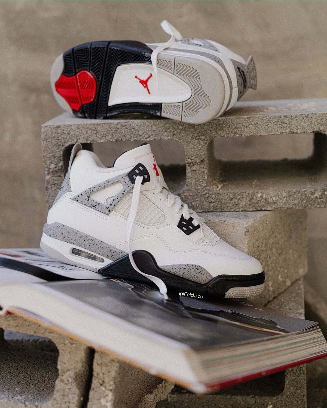 Air Jordan Retro 4 White Cement