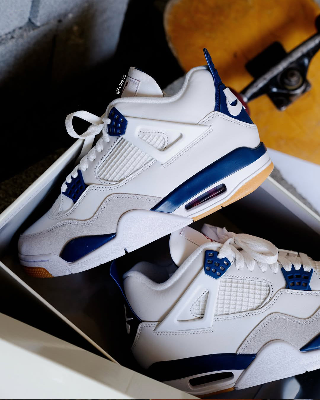 Nike Air Jordan SB Retro 4 Navy Blue Gum White