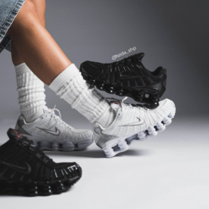 Nike Shox TL White Metallic silver Max & Black Max